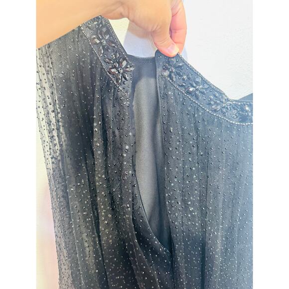 MAC DUGGAL Black One Shoulder Embellished Tulle Mini Party Formal Gown Dress 4 - Picture 16 of 16